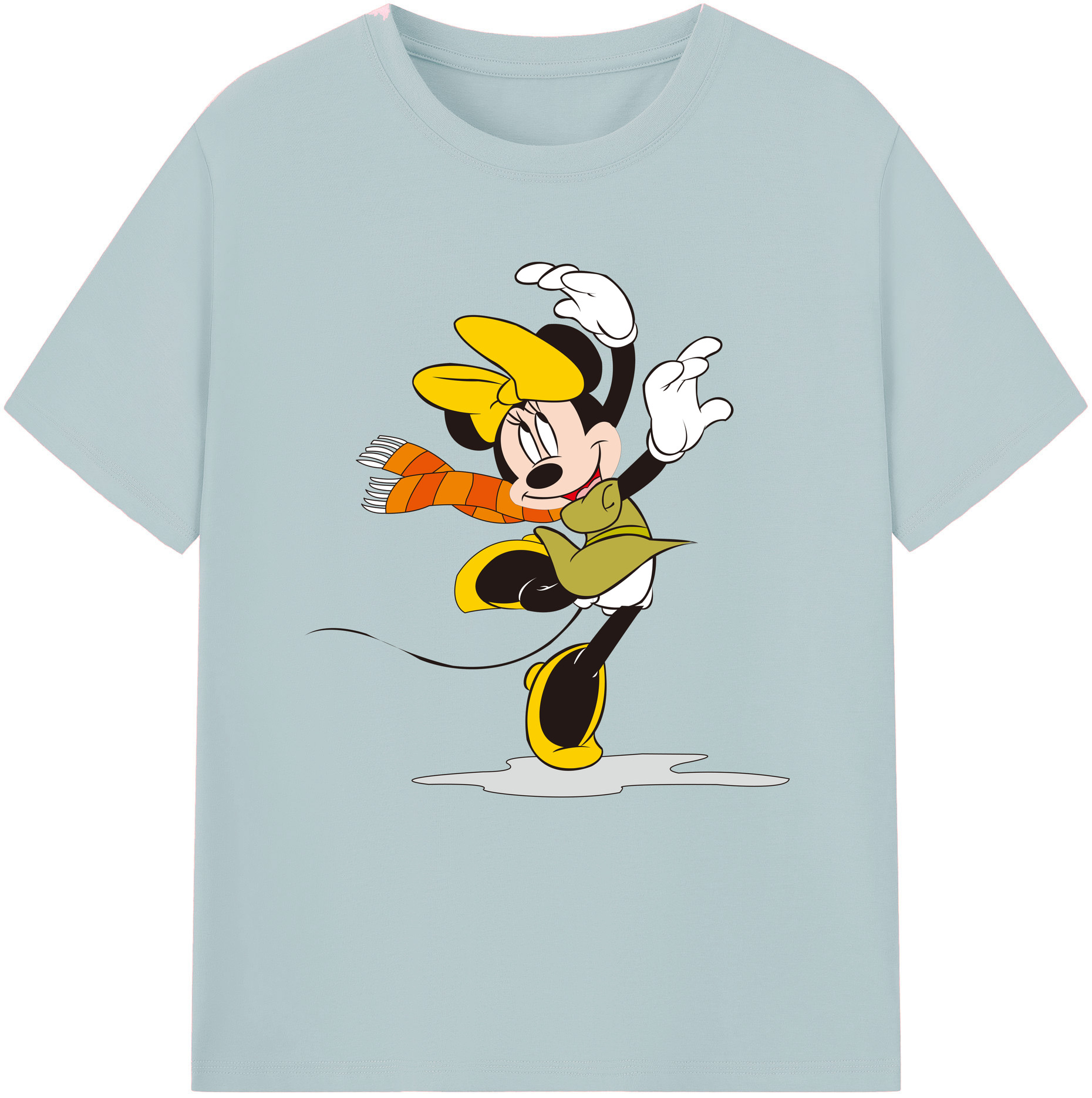 （画像用） ミッキーマウス Mickey Mouse 綿100％半袖Tシャツ（フロントプリント）